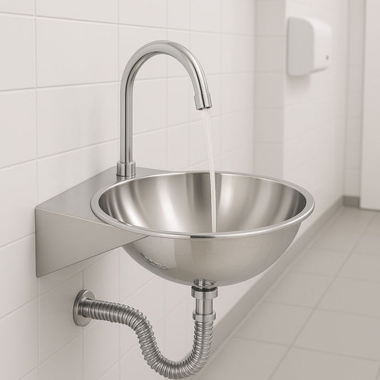 Lavamanos Plataforma Acero Inoxidable 32x34 cm Pared - Aqua center 