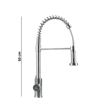 Grifo de Cocina Tipo Industrial con Ducha Flexible – Acero Inoxidable | Alto Rendimiento Profesional - Aqua center 