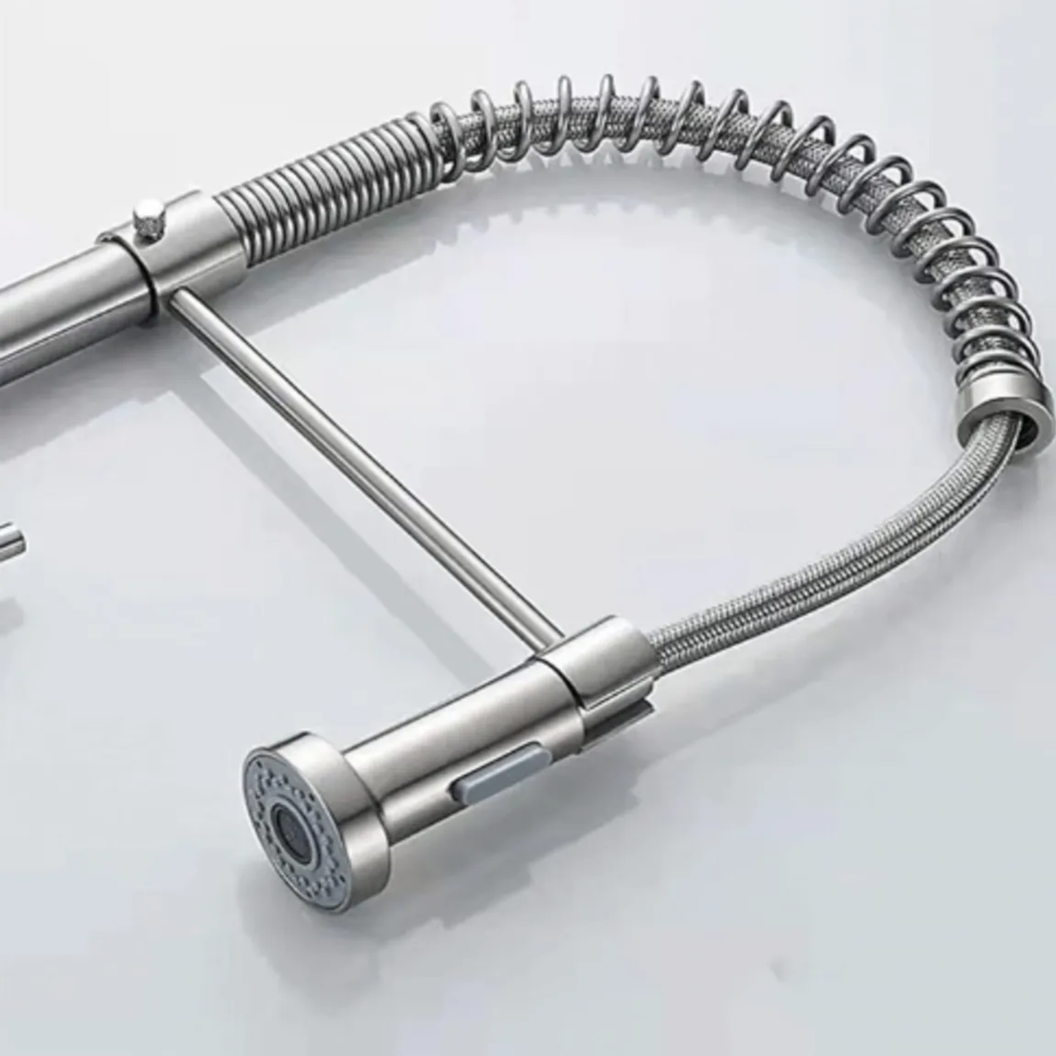 Grifo de Cocina Tipo Industrial con Ducha Flexible – Acero Inoxidable | Alto Rendimiento Profesional - Aqua center 