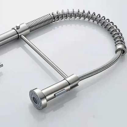 Grifo de Cocina Tipo Industrial con Ducha Flexible – Acero Inoxidable | Alto Rendimiento Profesional - Aqua center 