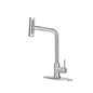 Grifo Monocontrol lavaplatos Industrial – Acero Inoxidable - Aqua center 