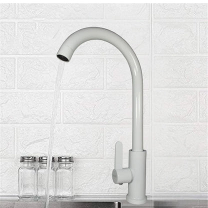 Grifo Monomando Lavaplatos Cuello Alto - blanco mate - Aqua center 