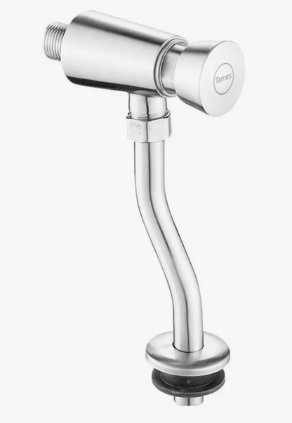 Llave Push Orinal Cierre Automático Metálica Cromada Grifo