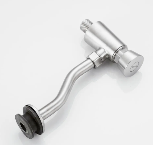 Llave Push Orinal Cierre Automático Metálica Cromada Grifo