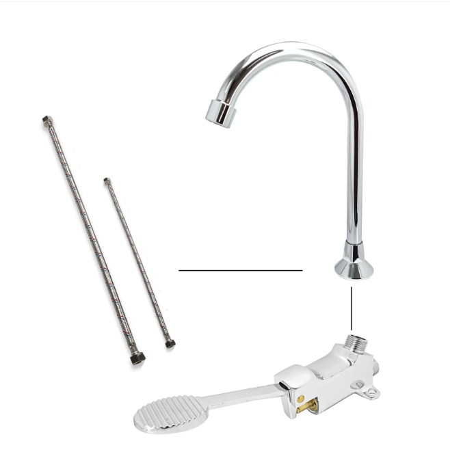 Kit Válvula Pedal + Griferia + Acoples - Aqua center 