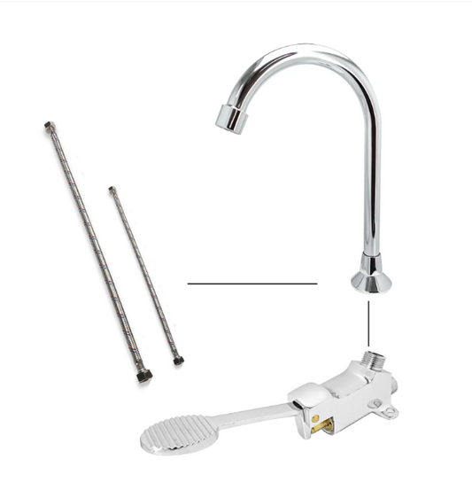 Kit Válvula Pedal + Griferia + Acoples - Aqua center 