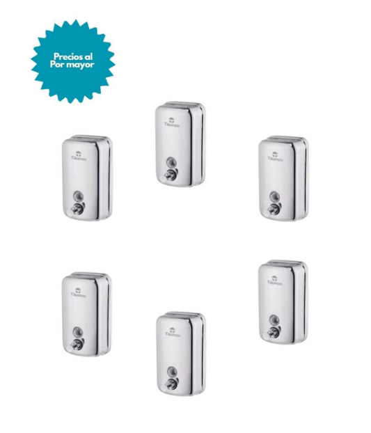 Kit x6 Dispensador Jabon Institucional 800 ML