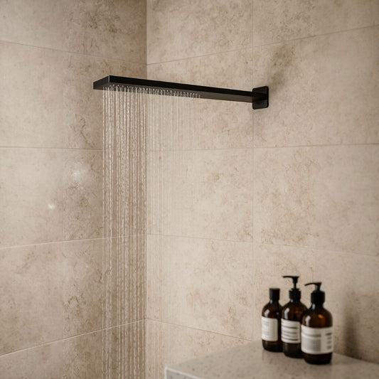 Ducha Rectangular 60cm Negra