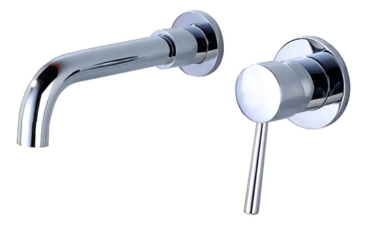 Grifería Llave Lavamanos Monocontrol Pared Cromada