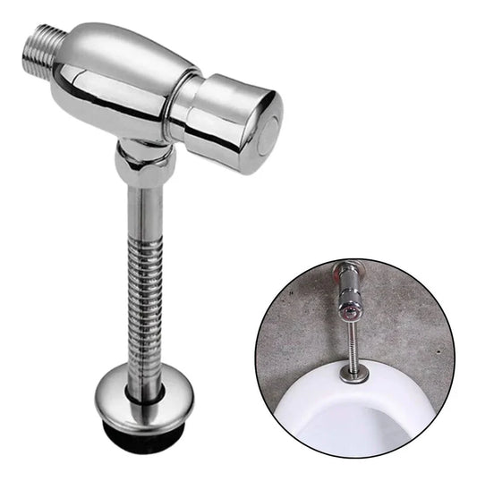 Llave Push Orinal Cierre Automático Metálica Cromada Grifo - Aqua center 
