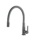 Grifo Monomando para Cocina Flexible en Silicona Gris y Cuerpo Metálico - Aqua center 