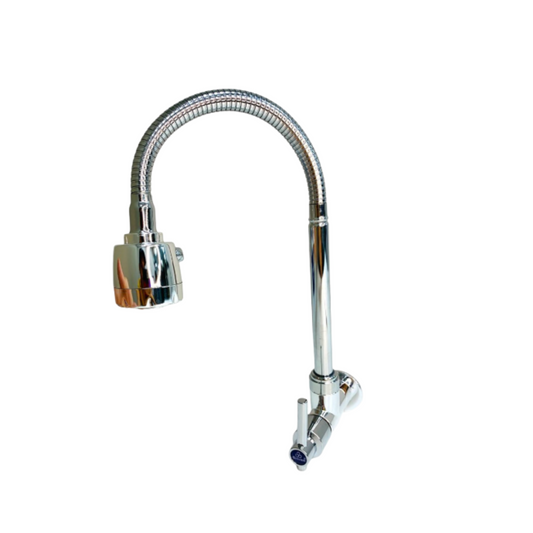 Grifería Monomando lavaplatos de Pared con Cuello Flexible - Aqua center 