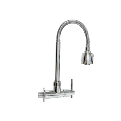 Grifería Monomando lavaplatos de Pared con Cuello Flexible - Aqua center 