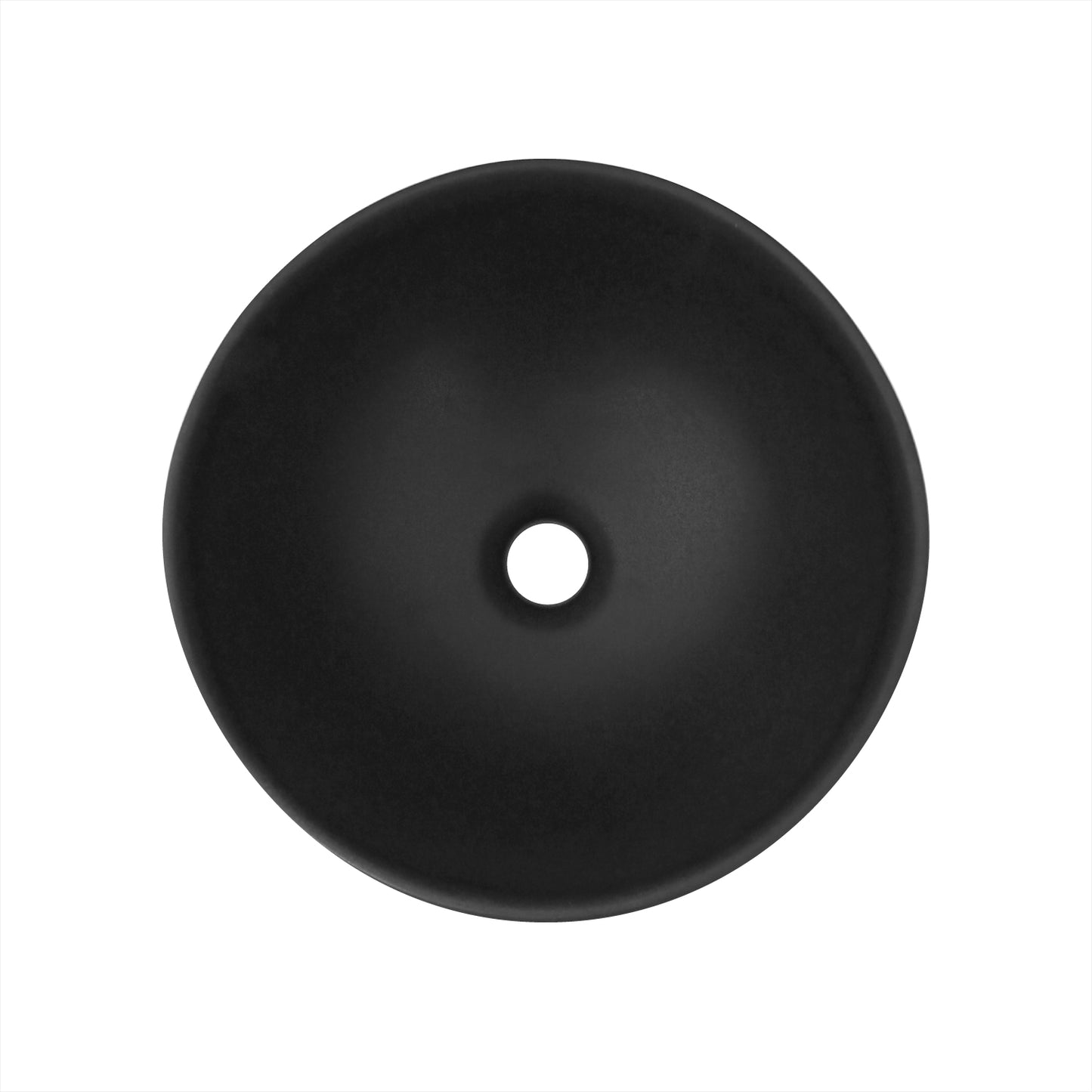 Lavamanos Sobreponer Redondo Ceramica Negro Mate 13x32cm