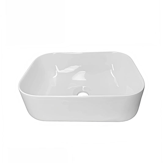 Lavamanos Cerámica Sobreponer Semi Rectangular 40x30x14