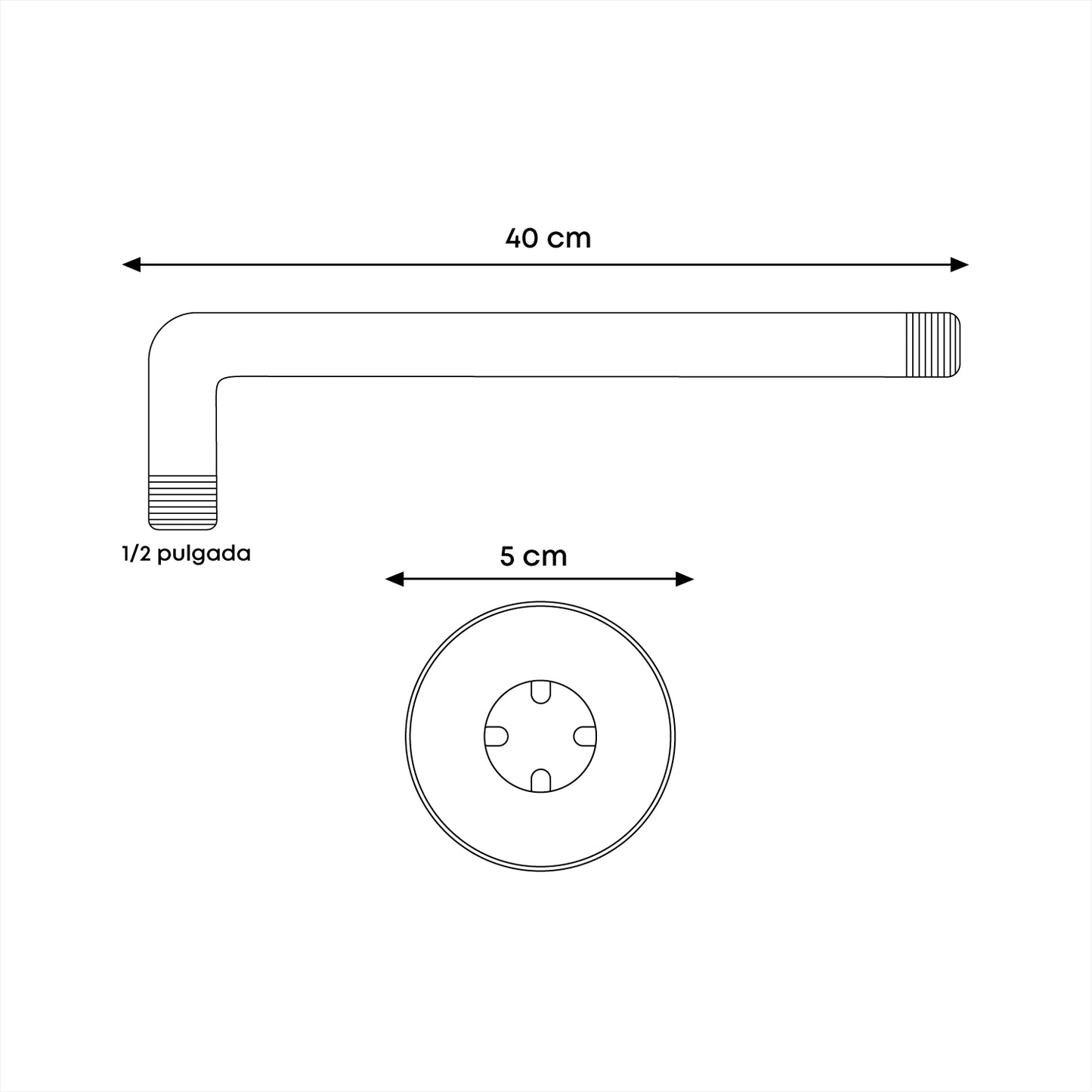 Kit Ducha Ultraslim + Brazo Ducha + Monomando Mezclador