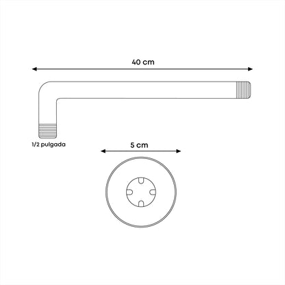 Kit Ducha Ultraslim + Brazo Ducha + Monomando Mezclador