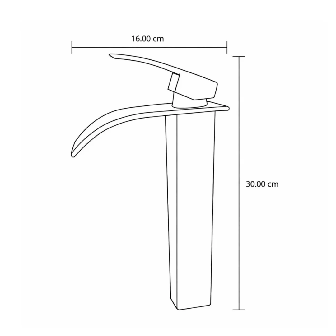 Grifería Alta Monocontrol Oro Brillante: Lujo y Exclusividad para Proyectos de Élite