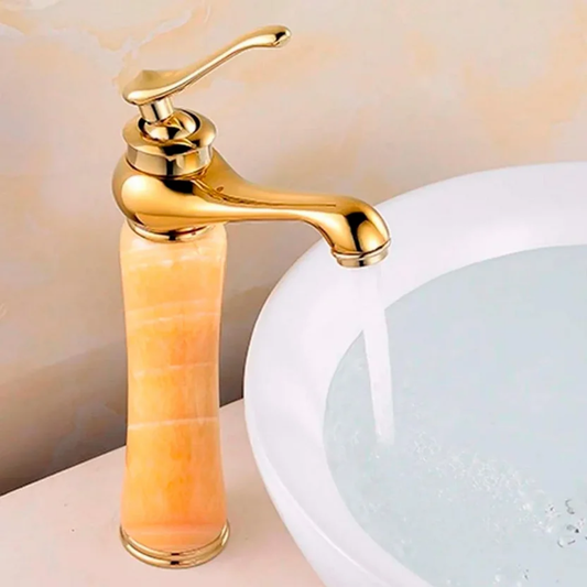 Grifería Monocontrol Alta Cascada Cromo - Elegancia Orgánica para Lavamanos Bowl