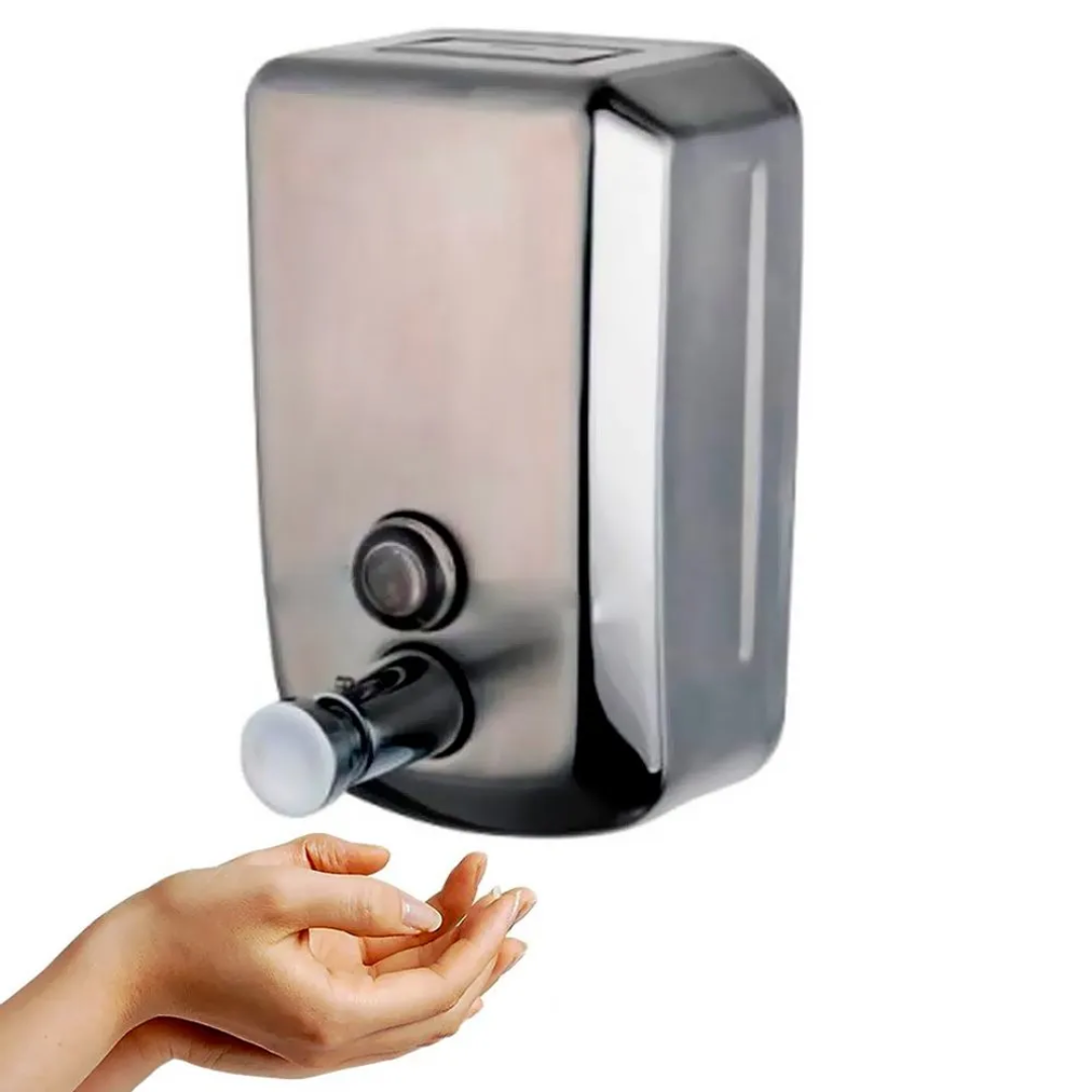 DISPENSADOR DE JABÓN MANUAL DE 800ML ACERO INOXIDABLE 304