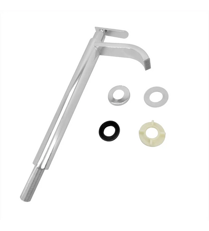 Grifería Lavamanos Alta Agua Fría Cascada Metálica Cromada 31 cm - Aqua center 
