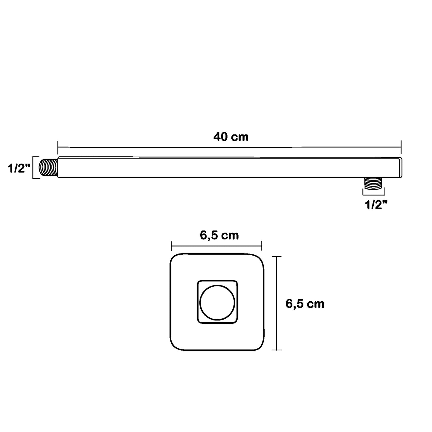 Kit Ducha Ultraslim + Brazo Ducha + Monomando Mezclador A345