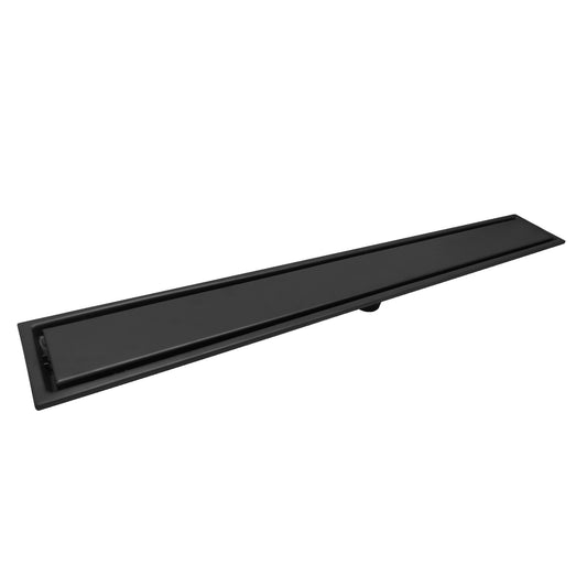 Rejilla Sifón Piso Invisible 80cmx10cm Acero 304 Negra