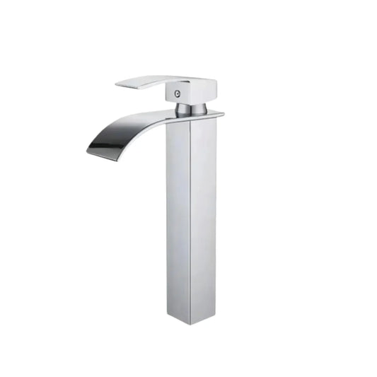 Grifo lavamanos monocontrol cascada alto acero 304 - Aqua center 