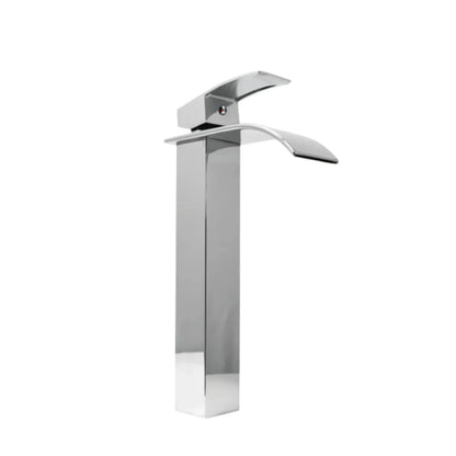 Grifo lavamanos monocontrol cascada alto acero 304 - Aqua center 