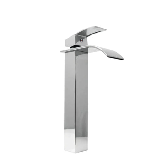 Grifo lavamanos monocontrol cascada alto acero 304 - Aqua center 