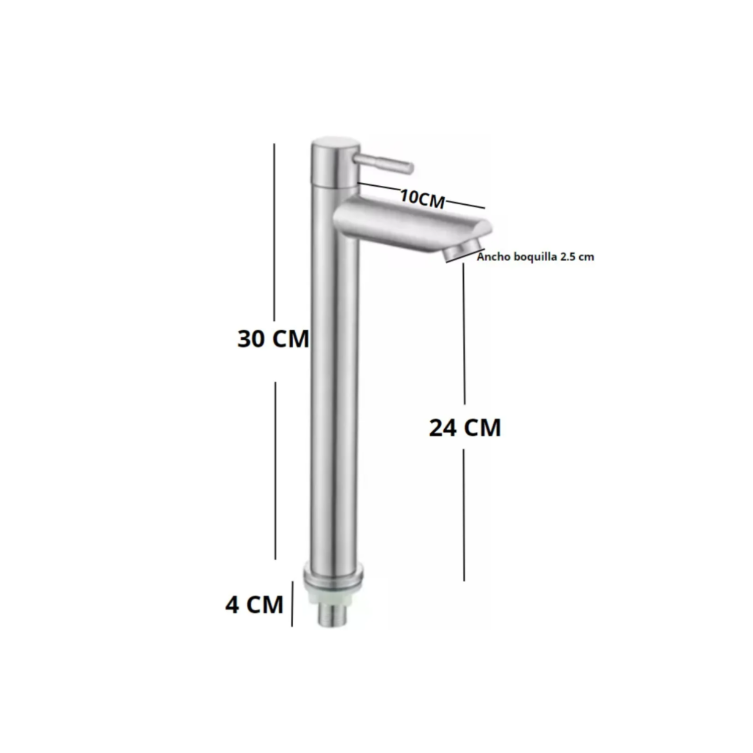 Llave Alta para Lavamanos Inox - Aqua center 