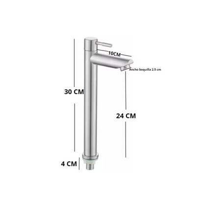 Llave Alta para Lavamanos Inox - Aqua center 