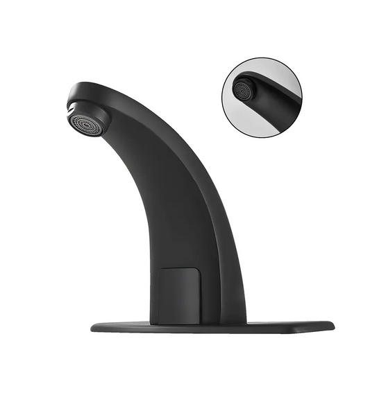 Llave Baja Sensor Lavamanos Negro mate - Aqua center 